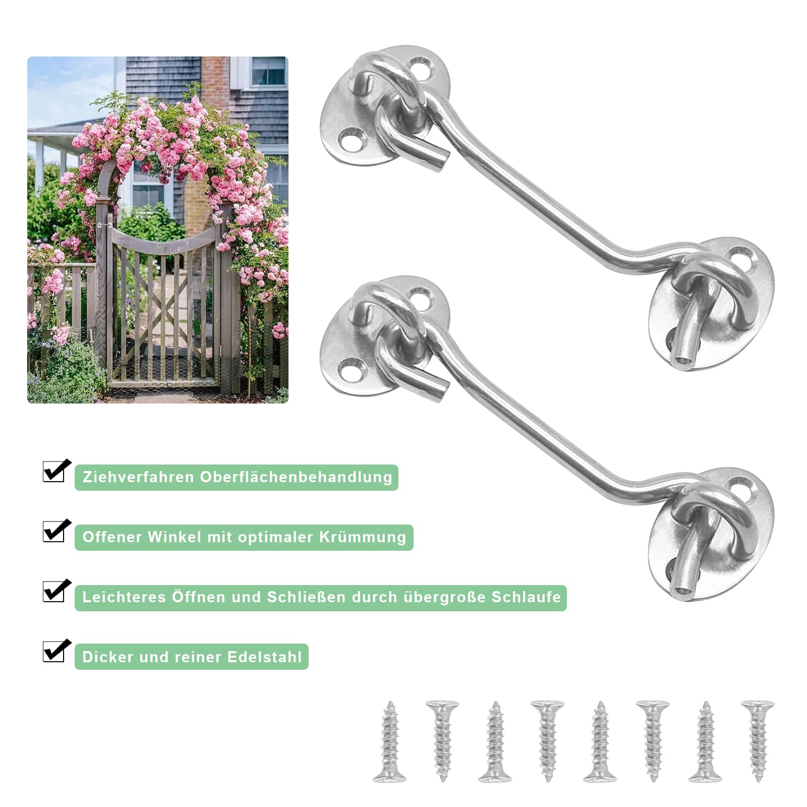 Dekondo, Ganci Decorativi Per Bastone Per Tende, 2 Pezzi, Per Vetrine - Foto 4