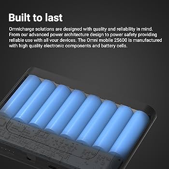 Omni Mobile 25600mah DC/USB-C PD/USB-A/Wireless Power Bank