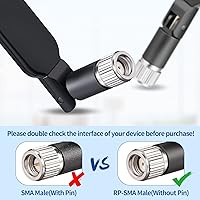 Vista 2 de Bingfu Cámara de rastreo celular de largo alcance 0.14 oz, antena LTE 6dBi (RP-SMA macho) (paquete de 2) compatible con Spypoint Link Micro Solar