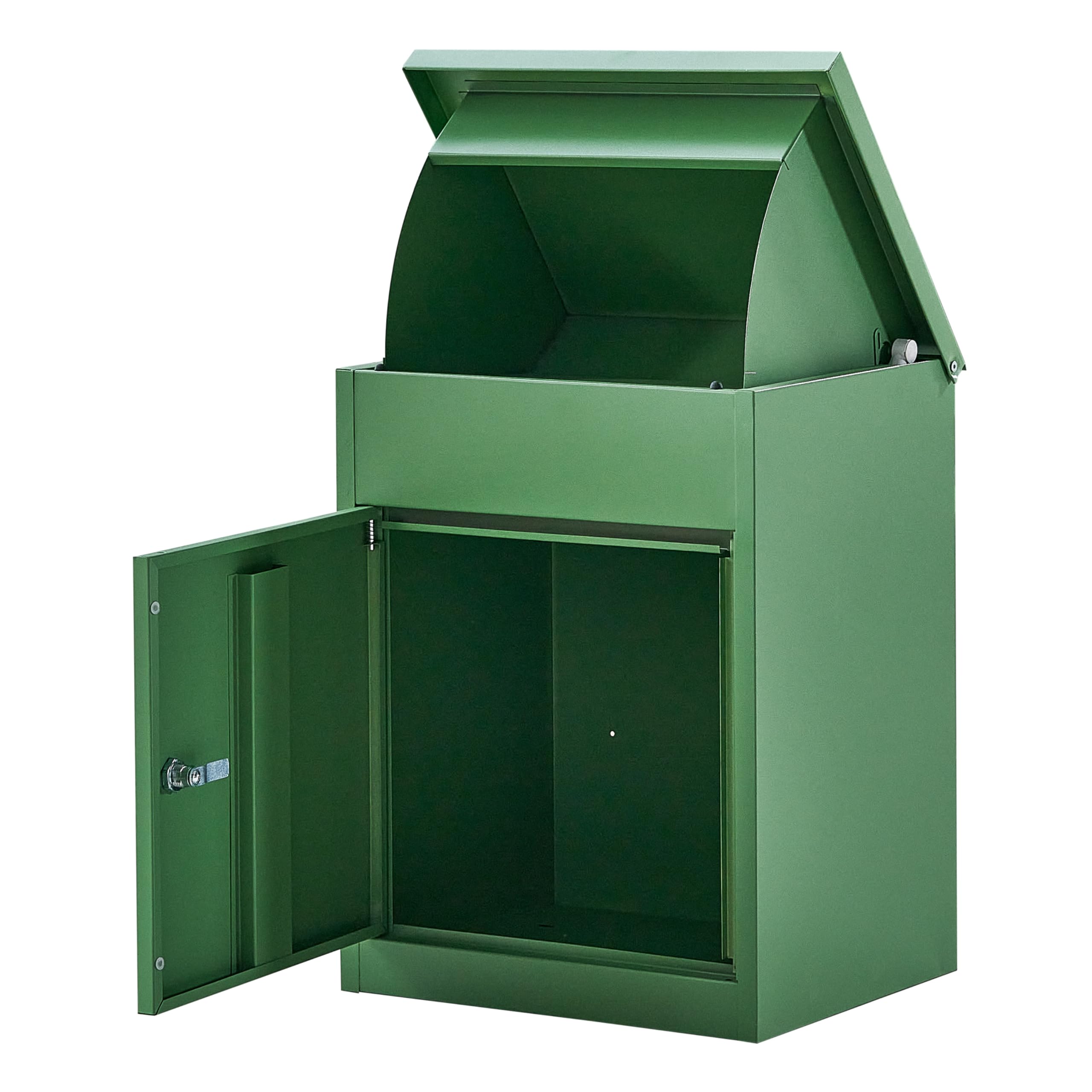 Atahome Green Medium Parcel Box Outdoor Parcel Delivery Box Parcel Drop Box Metal Post Box For Internet Deliveries,Wall Mountable Weatherproof Sturdy Mailbox Home Porch - Aspendos (Green)