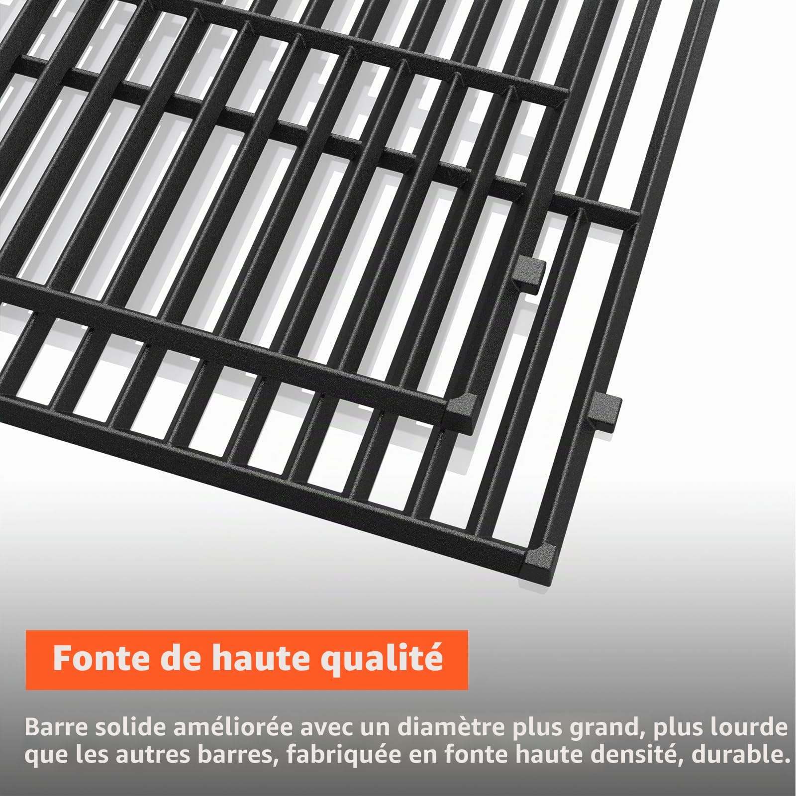 7524 49,5cm Grilles de Cuisson en Fonte Grille de Cuisson pour Weber Genesis E-310/ E-320/ E-330, Genesis S-310/ S-320/ S-330, Genesis EP-310/ EP-320/ EP-330 Gril à gaz, pour Weber 7524/7528