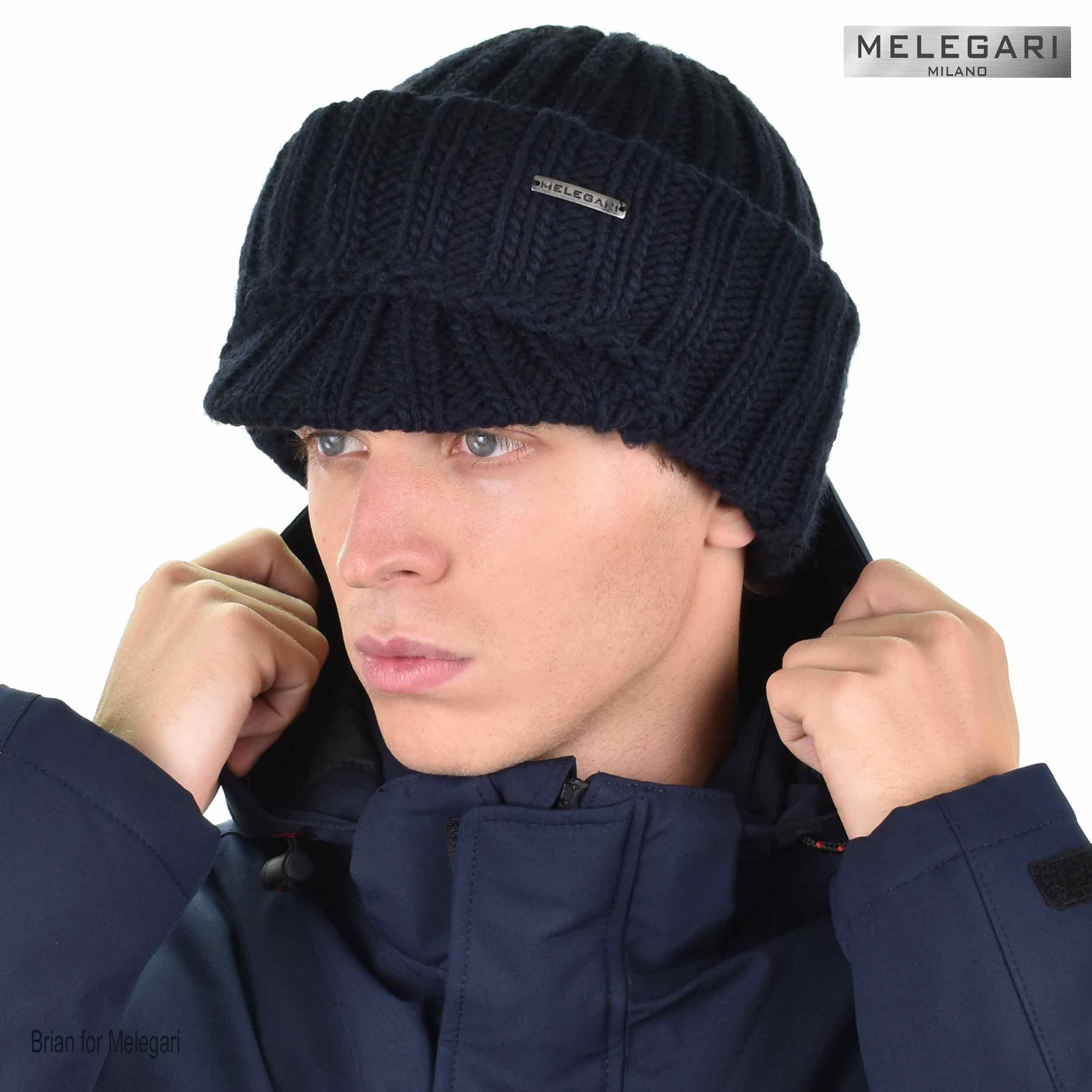 Melegari Gorro de punto Balaclava, Presolana | Pasamontañas Pesado | Gorro de Montaña Pesca y Caza | Fabricación Italiana | Unisex