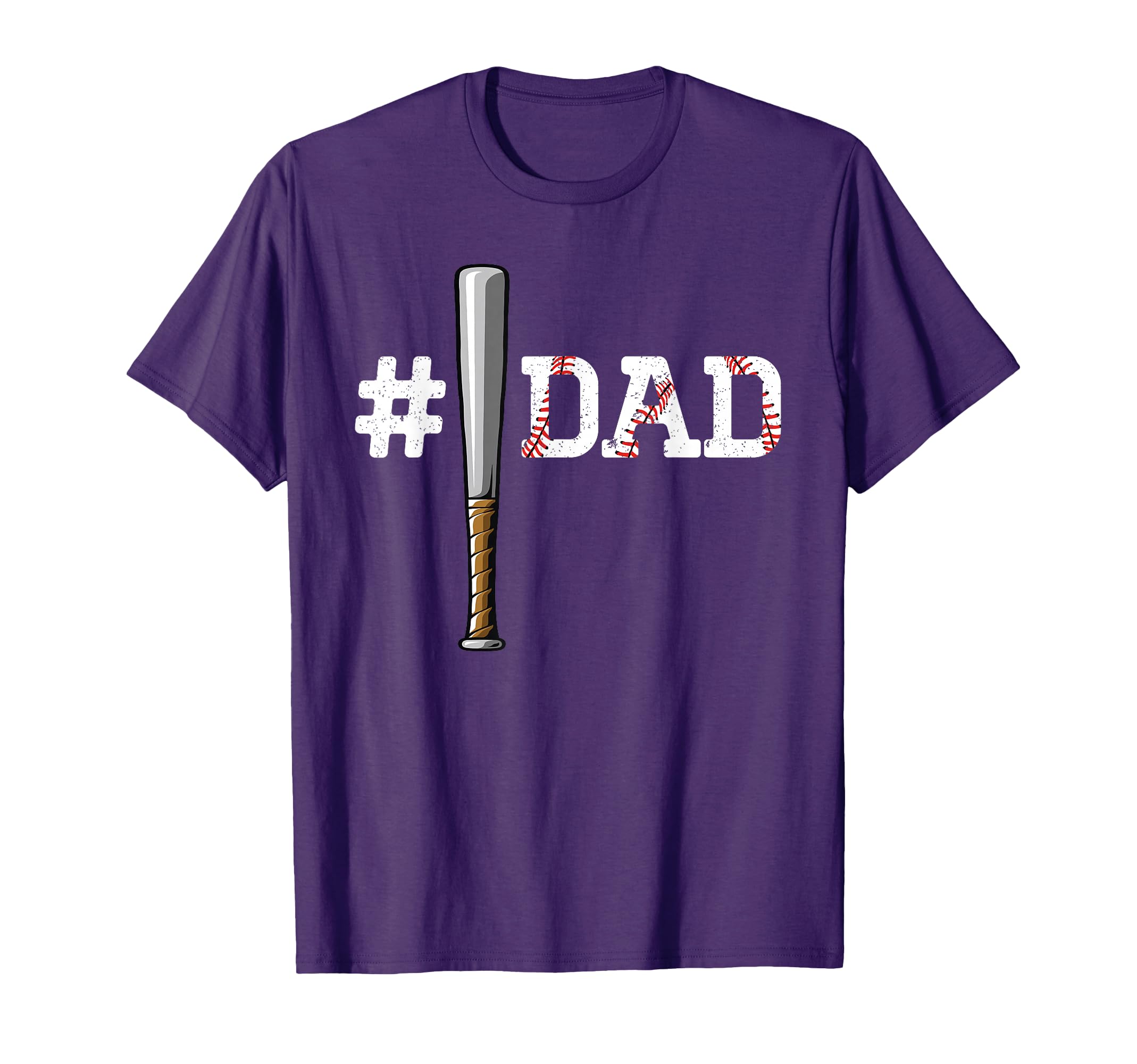 Number One Baseball Dad for Father's Day #1 Daddy Coach Mens T-Shirt