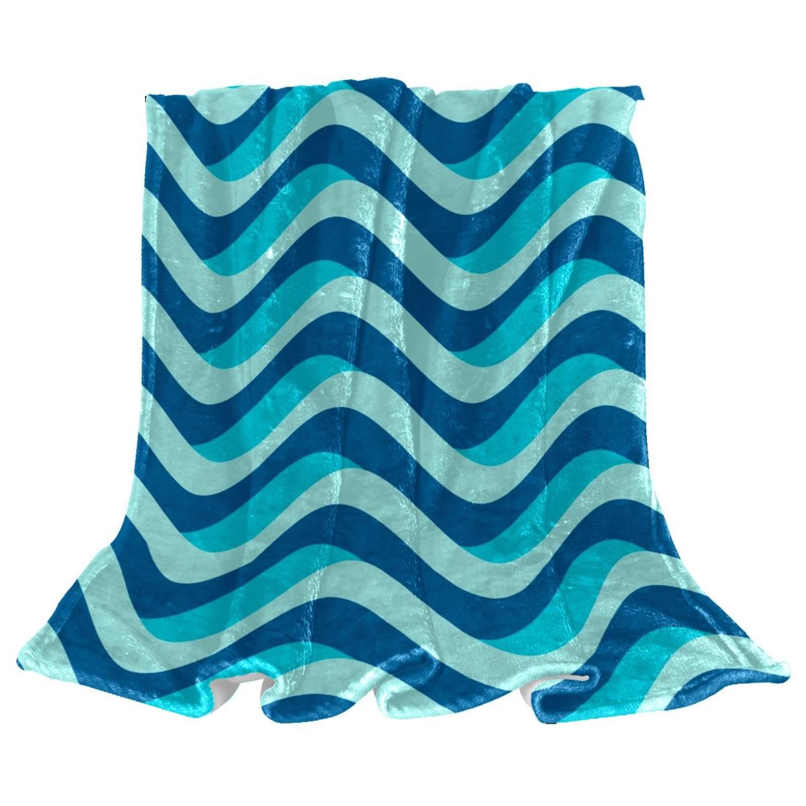 Couverture polaire douce à vagues et plaid chaud haut de gamme