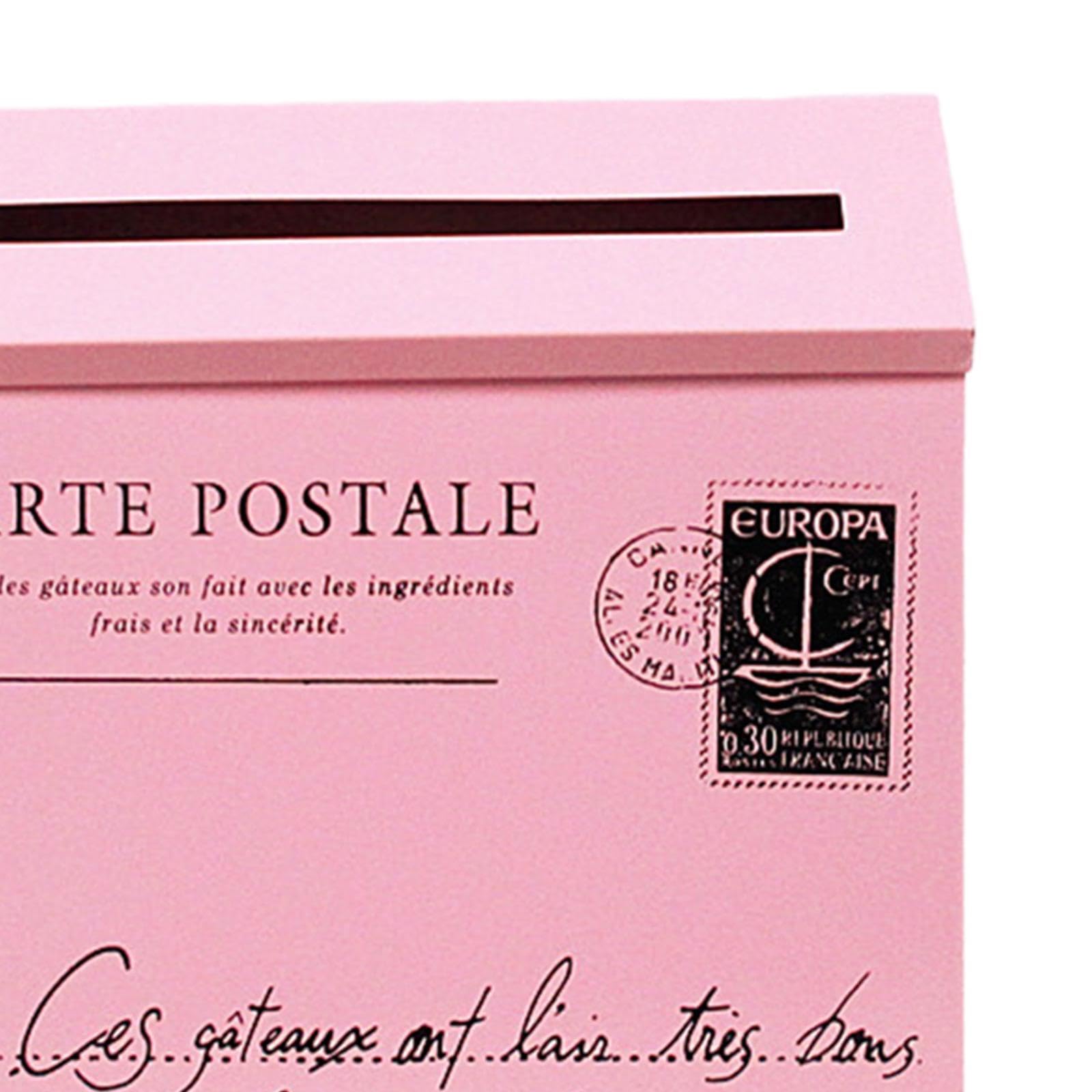 The Style SutraWall Mounted Mailbox Retro Drop Box for Front Door Outside House Home Office pink-image-42