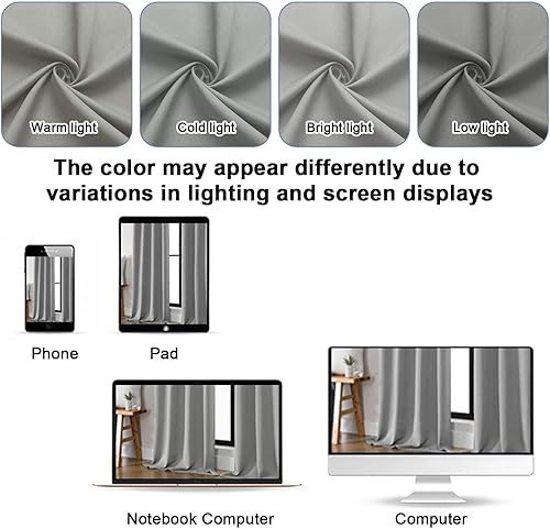 Miniatura 105 de Gwine Cortinas opacas para sala de estar de 63 pulgadas de largo, con aislamiento térmico, cortinas opacas para decoración de dormitorio con Azul