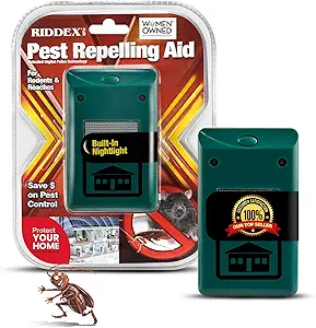 RIDDEX Plus Insect Repellent | Plug in, Mouse Deterrent - Pest Control for Defense Against Rats, Mice, Roaches, Bugs and Insects | Control Pests with No Toxins | Green