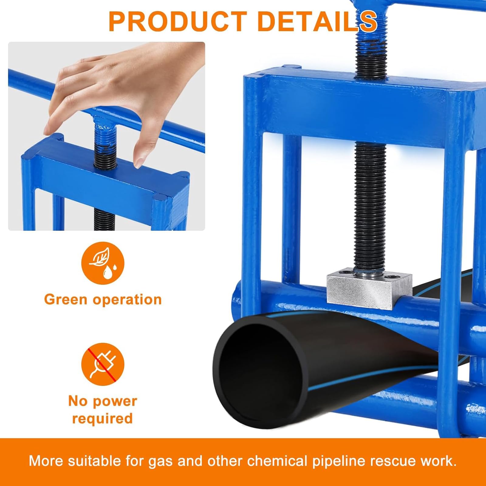 Herramienta Manual De Compresión para Tuberías De Agua, De Acero Sólido para Una Sujeción Firme, De Acero Sólido, Soldadura Sin Costuras, para Tuberías De PE/PPR/PVC/PP,40