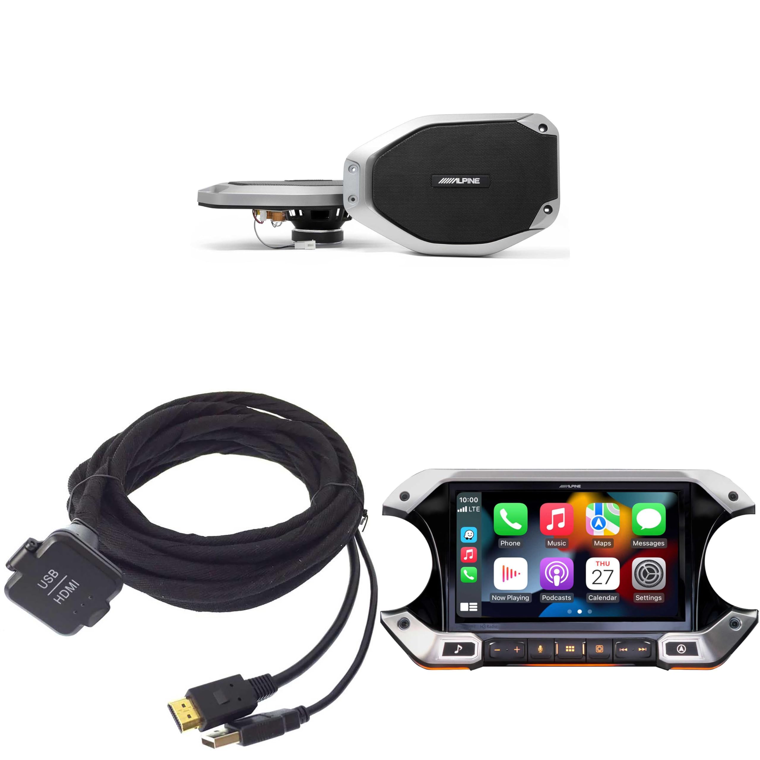 i509-WRA-JL, KCU-315UH USB/HDMI Extension Cable w/SPV-65-JLT Bundle for 18 - Up Wrangler by Alpine – Model alpinebdl241011-94