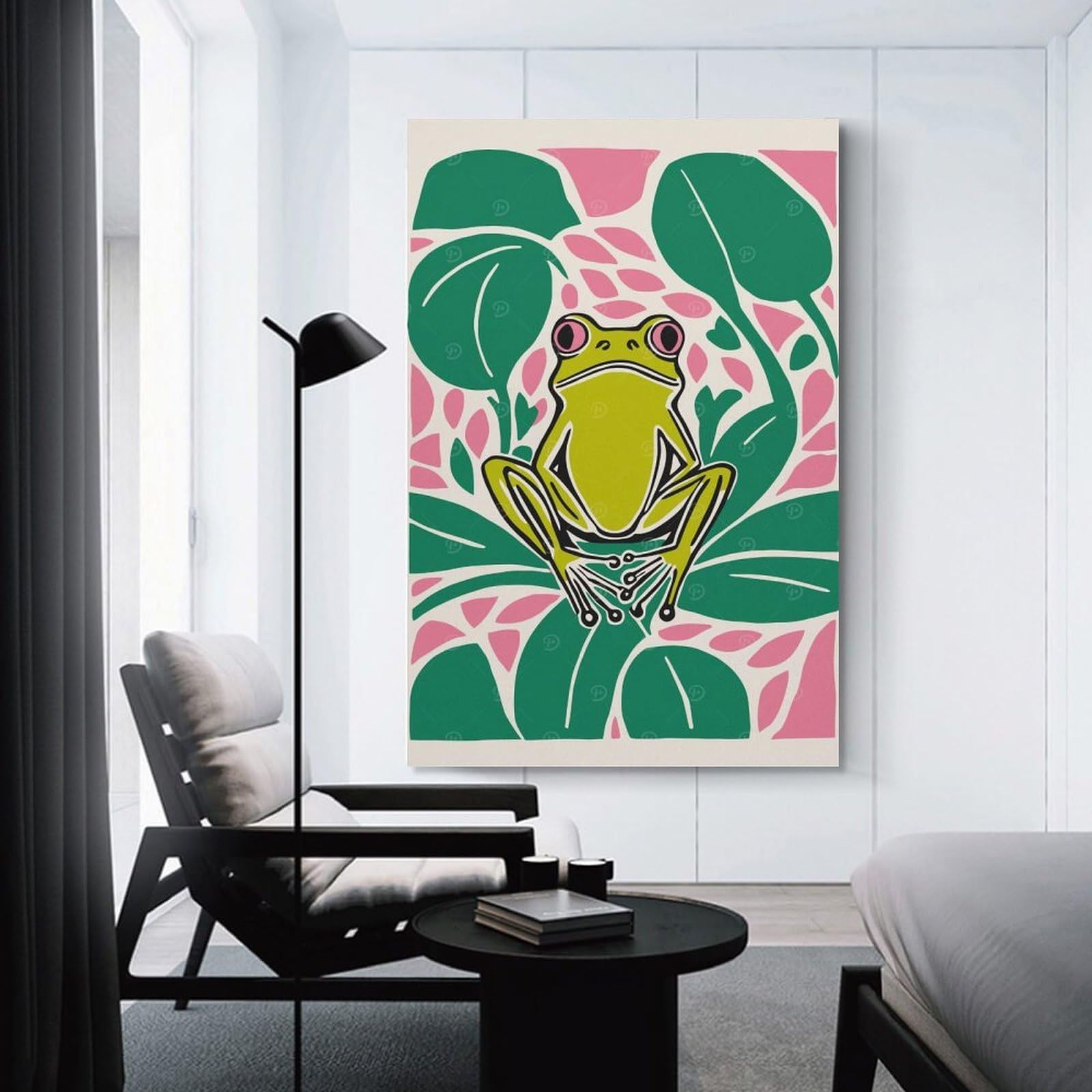 Junmoney Canvas Art Print Colorful Little Drog, 16x24inch(40x60cm), for Gallery Wall Layouts in Home Or Office, A Versatile Canvas Print for Layering