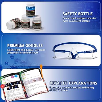 120 Science Experiments Kits for kids 8+, STEM Chemistry set