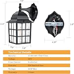 12'' Outdoor Lights for House 2 Packs, Exterior Light Fixtures Porch Light Wall Mount, Waterproof Aluminum Outside Lights Sconce, Modern Outdoor Lighting Lanterns for Garage Patio Front Door, Black