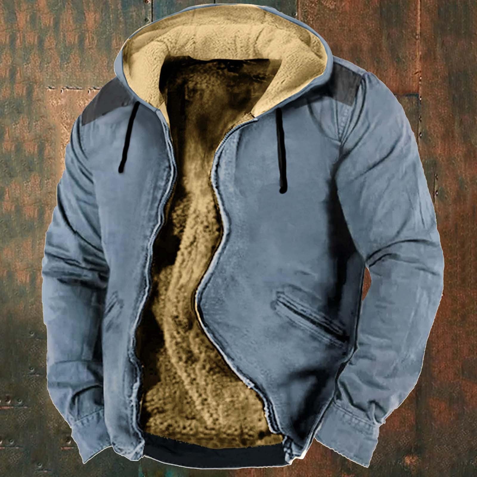 Sudadera con capucha para hombre con cremallera, sudadera con capucha para hombre, cremallera de invierno, suéter vintage forrado, chaqueta de otoño a prueba de viento, chaqueta con capucha, chaqueta