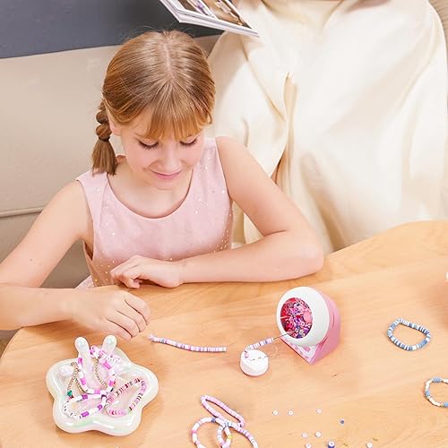 Vista 33 de Tilhumt Juego de 2112 cuentas para hacer 18 pulseras de la amistad, kit de fabricación de pulseras con 12 colores de cuentas de arcilla polimérica