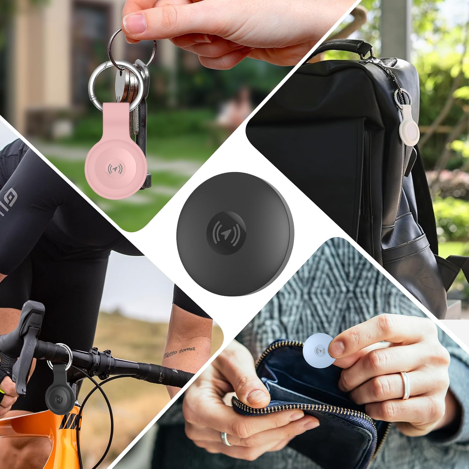 Air Tracker Tags-4 Pack Work with Apple Find My (iOS Only): Bluetooth Tracker with 4 Cases and 2 Replaceable Batteries - Key Finder Item Locator Smart Tag for Luggage Bags Wallet Suitcase - Image 8