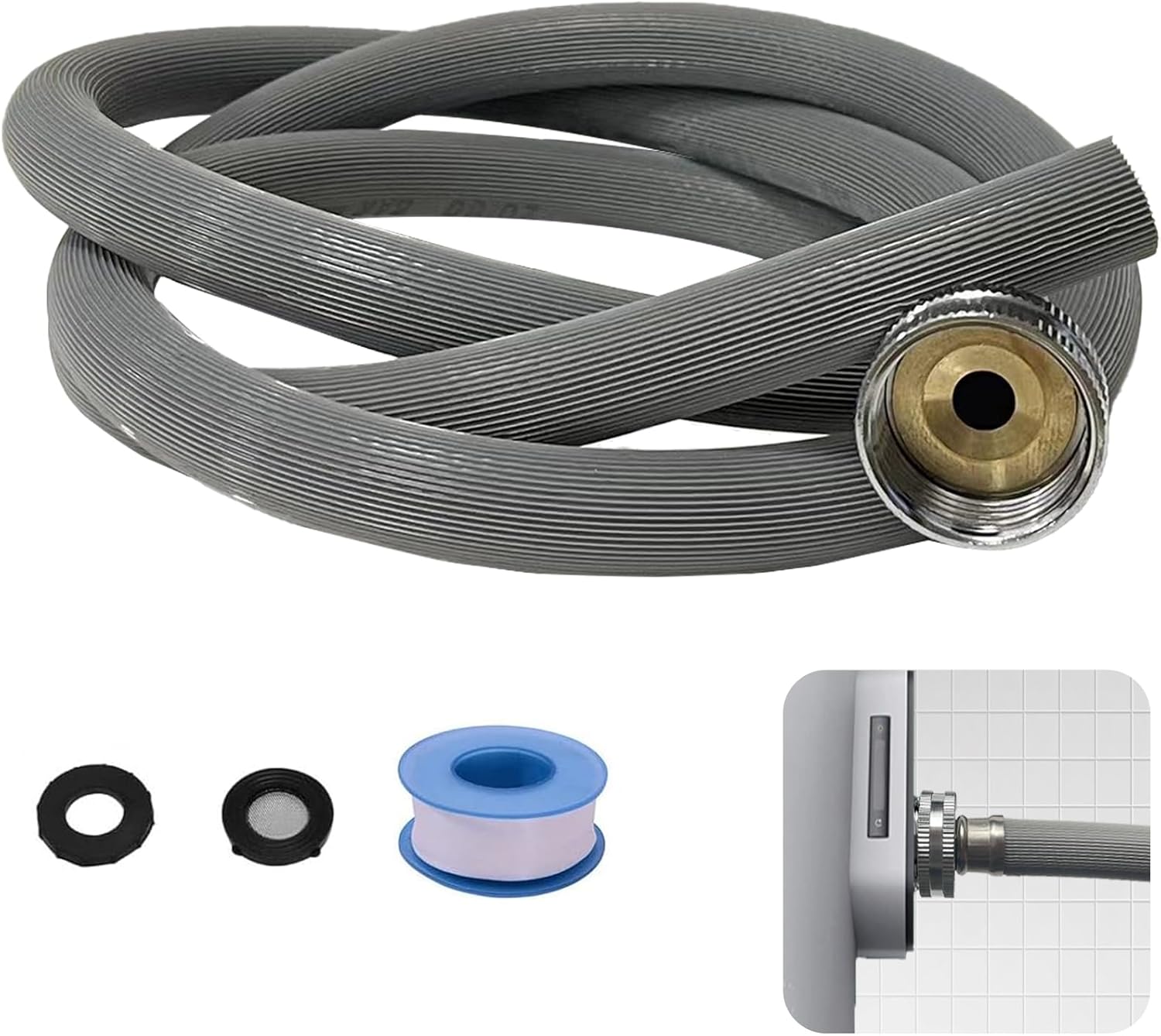 Dehumidifier Drain Hose 3/4 Inch FHT Connection, With Brass Joint To Prevent Water Leakage, Fully Compatible With Most Of Dehumidifiers，5ft