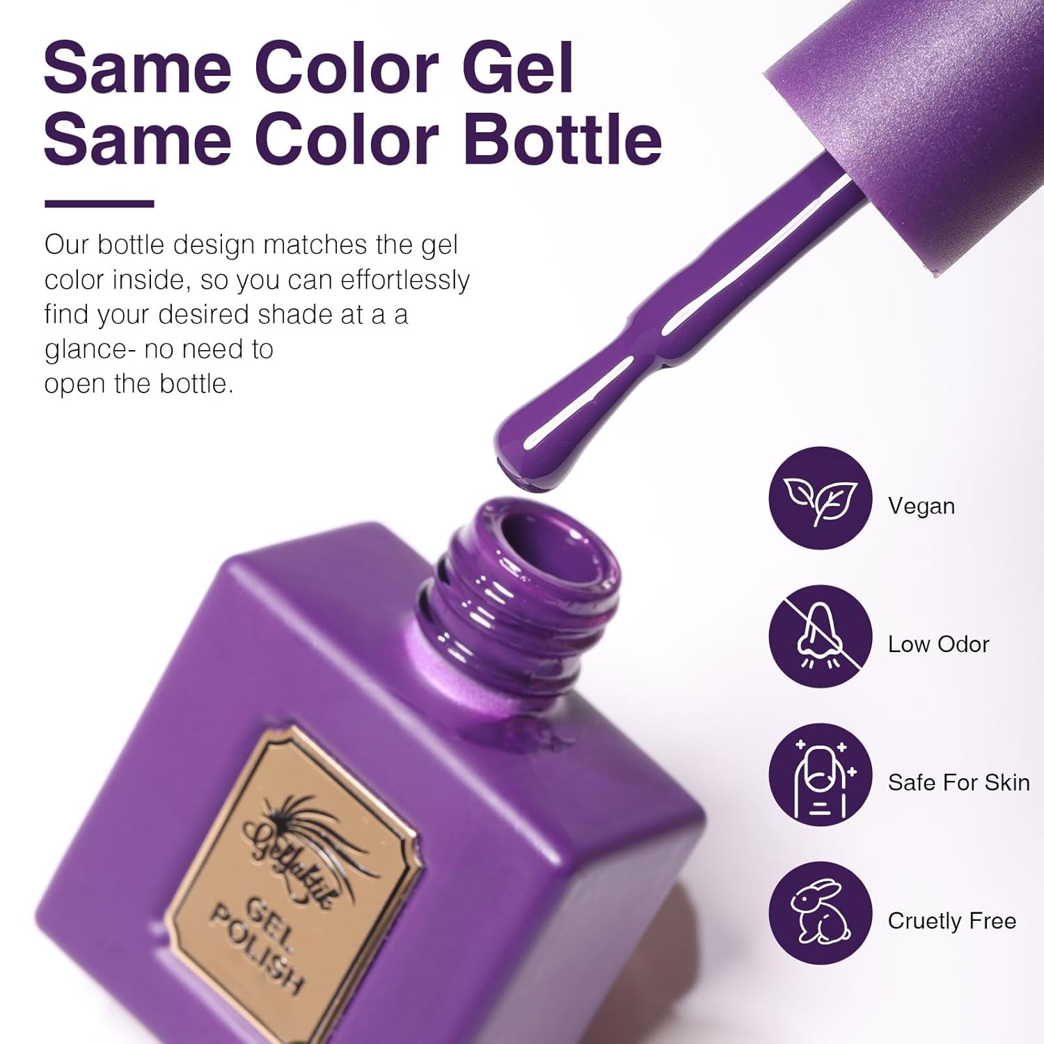 Gel Polish Set of 6 Colors 12ml with Purple Beige,Spring Gel Nail Polish Set for Salon DIY at Home, Soak Off LED UV Gel Nail Polish, Gifts for Women Girls