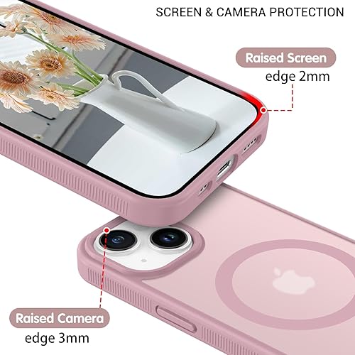 Miniatura 5 de BENTOBEN Funda magnética para iPhone 13 y iPhone 14, iPhone 1314 compatible con MagSafe translúcida mate a prueba de golpes, para mujeres, hombres y