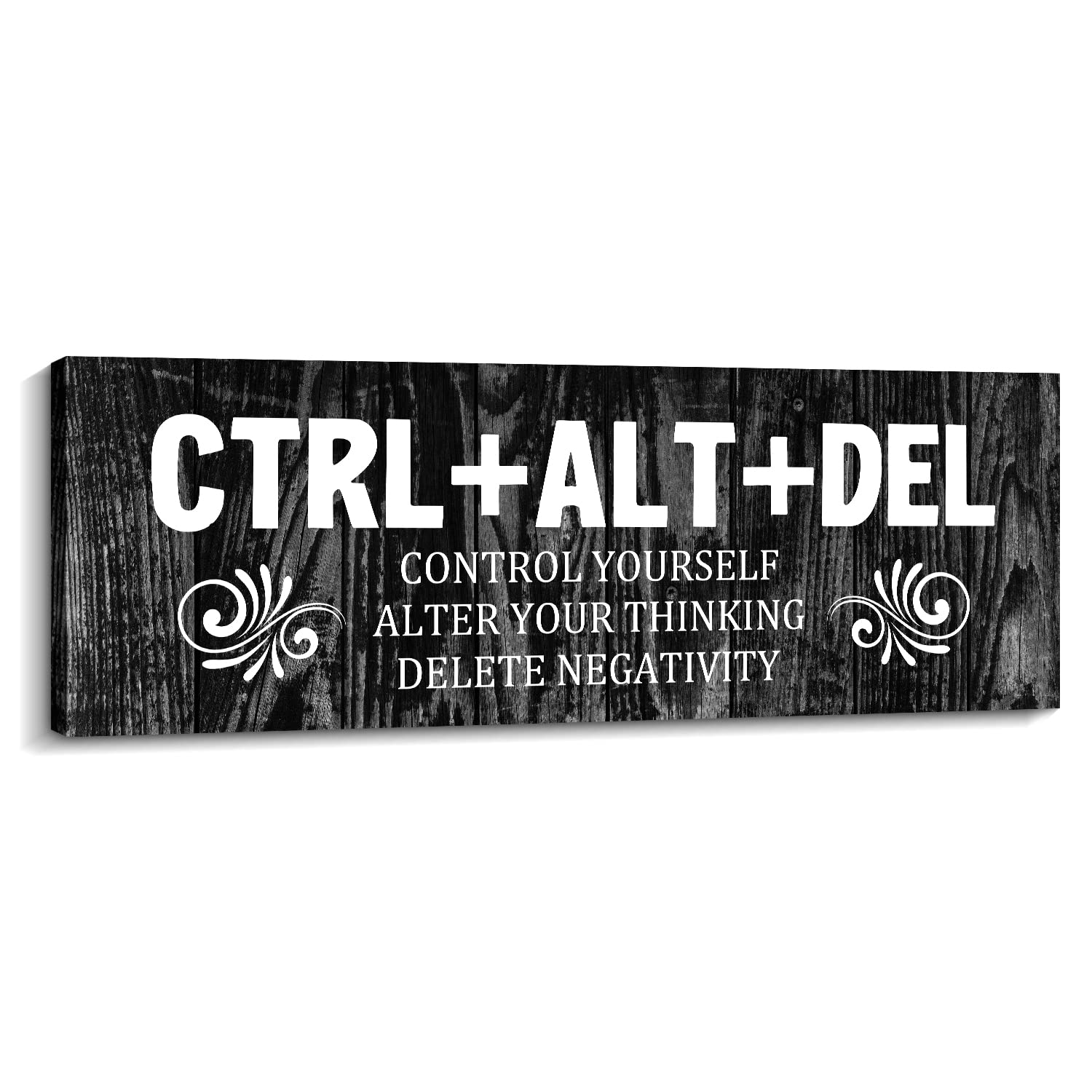 Kas HomeFarmhouse Wall Decor, Bless Food Family Love Signs for Kitchen Wall Decor Rustic Canvas Wooden Wall Art Hanging Decorations for Kitchen Dining Room Living Room Bedroom (Black CAD, 5.5 x