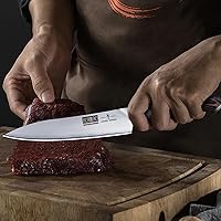 Vista 7 de HOSHANHO 6 Inch Kitchen Knife, Ultra Sharp Japanese High Carbon Stainless Steel Chef Knife, Multipurpose Kitchen Utility Knife with Ergonomic