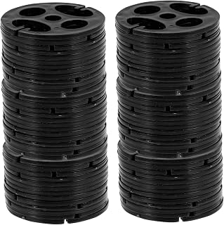 CIMAXIC Hebillas De Ajuste Para Cinturón De Coche 100 Unidades Con Diseño De Flores Redondas Para Correas Elásticas Ajustables Color Negro
