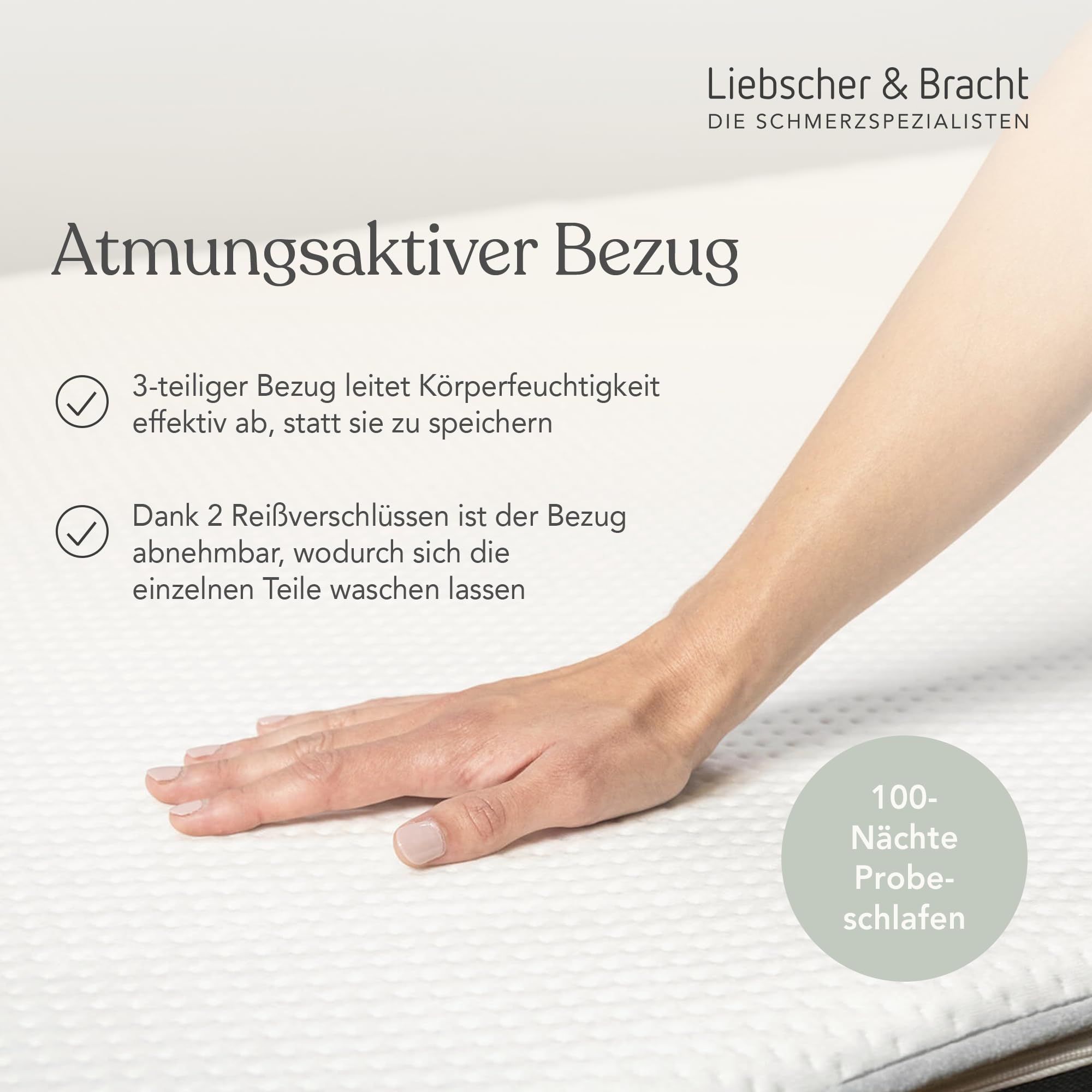 Liebscher & Bracht - Matratze 90x200 cm wendbar mit Stützregion für Wirbelsäule & Hüftgelenke - Komfortable 7-Zonen Kaltschaummatratze - Perfekte Druckentlastung & Passive Muskeldehnung im Schlaf