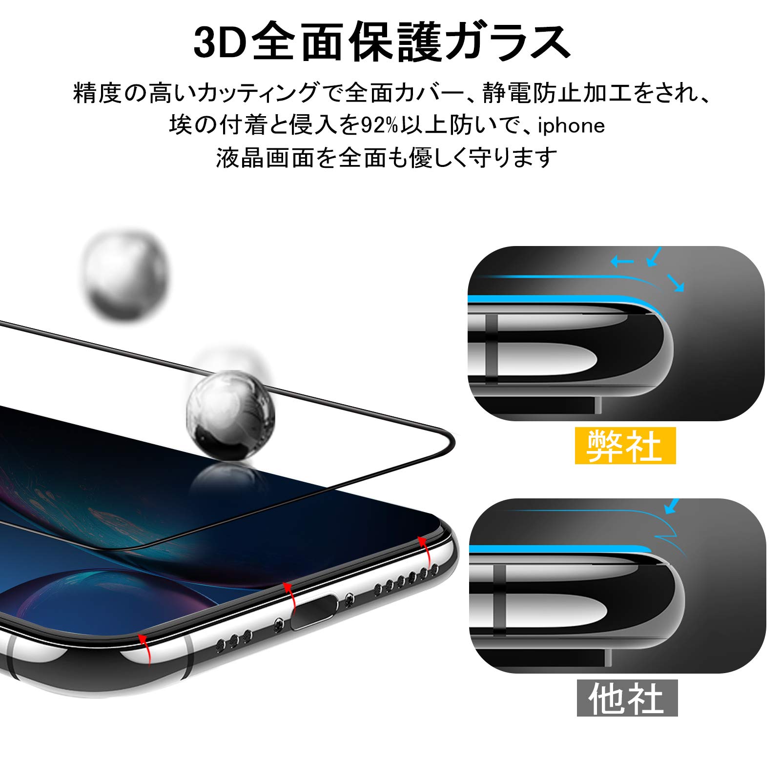 Amazon.co.jp: 【覗き見防止】iphone XS Max /11Pro Max 用 ガラス 