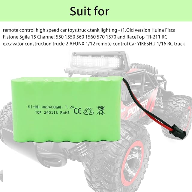 Foto 2 de 7 de Tosiicop Batería NiMH de 7.2 V 2400 mAh
