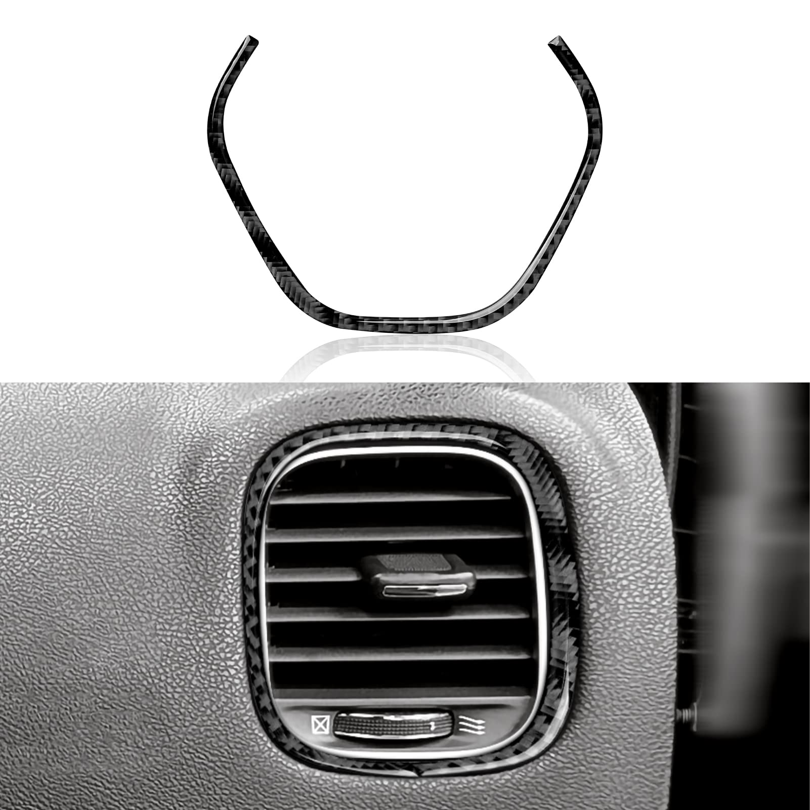 Car Side Air Vent A/C Outlet Cover Decals for 2011-2023 Dodge Charger Accessories Carbon Fiber Interior Stickers