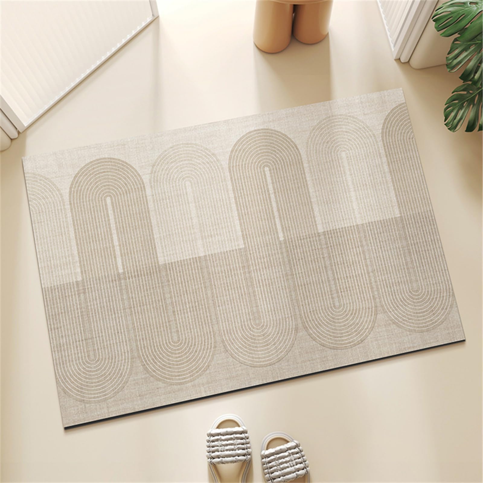 Tapis de bain rembourré gris 90x150 cm pour un confort moelleux unique