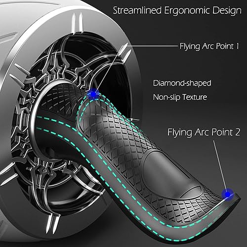 Miniatura 7 de AB Wheel Roller with Resistance Spring, Automatic Rebound Exercise Abdominal Ultra-Wide Wheels Fitness for Gym & Home, Core Work-out