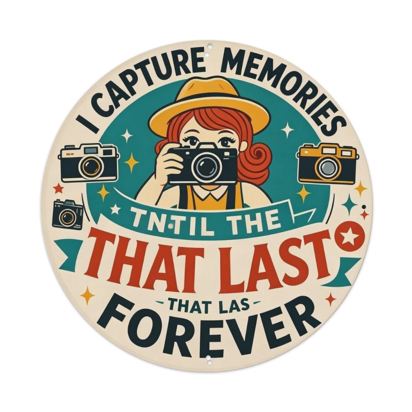 Retro Photographer Lover Metal Tin Sign Plaque