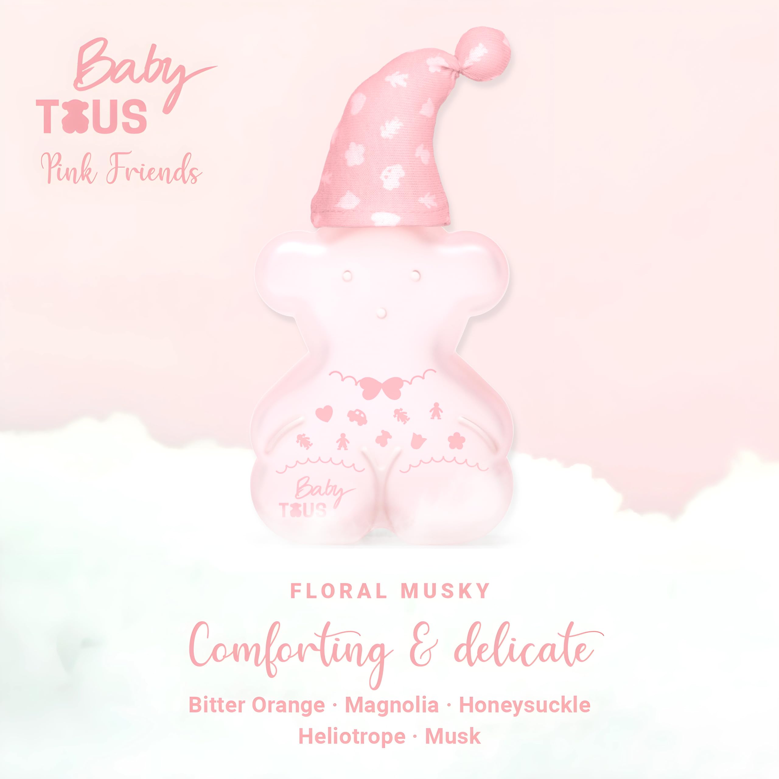 TOUS Baby Cologne for Boys and Girls. Fresh, Powdery Perfume, Gentle Scent for Babies & Toddlers. Ideal Baby Gift, 3.4 Fl Oz
