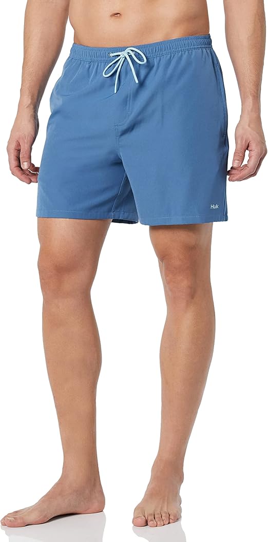 HUK Men's Volley 5.5" Elastic Waist Quick-Dry Swim Shorts