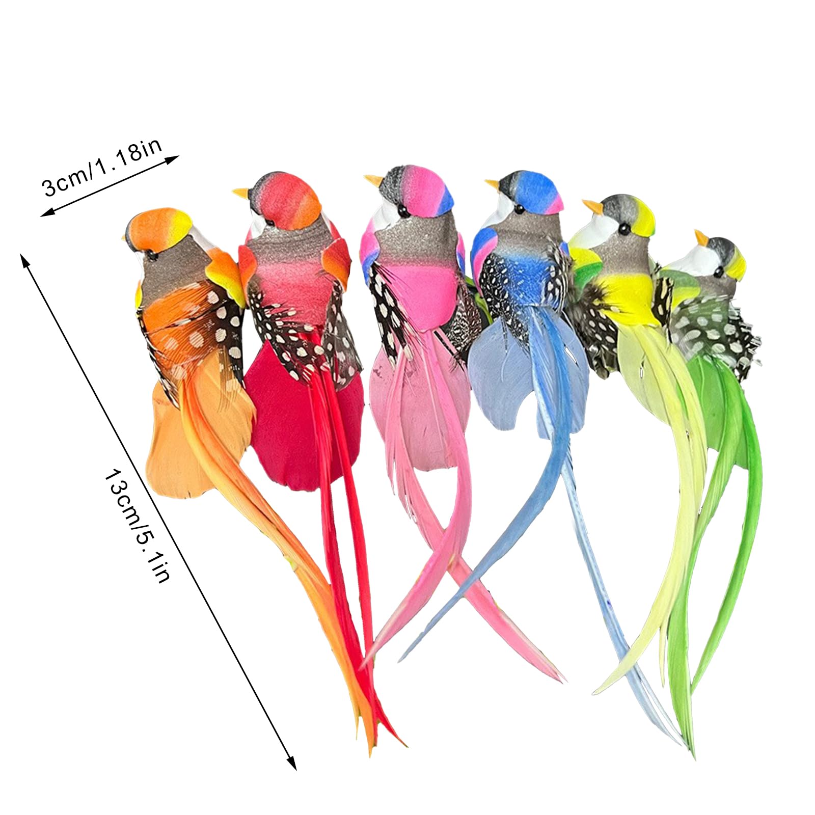Artificial Birds Long Tail Fake Bird for Craft Home Ornaments Garden Wedding Party Decoration Embellishing