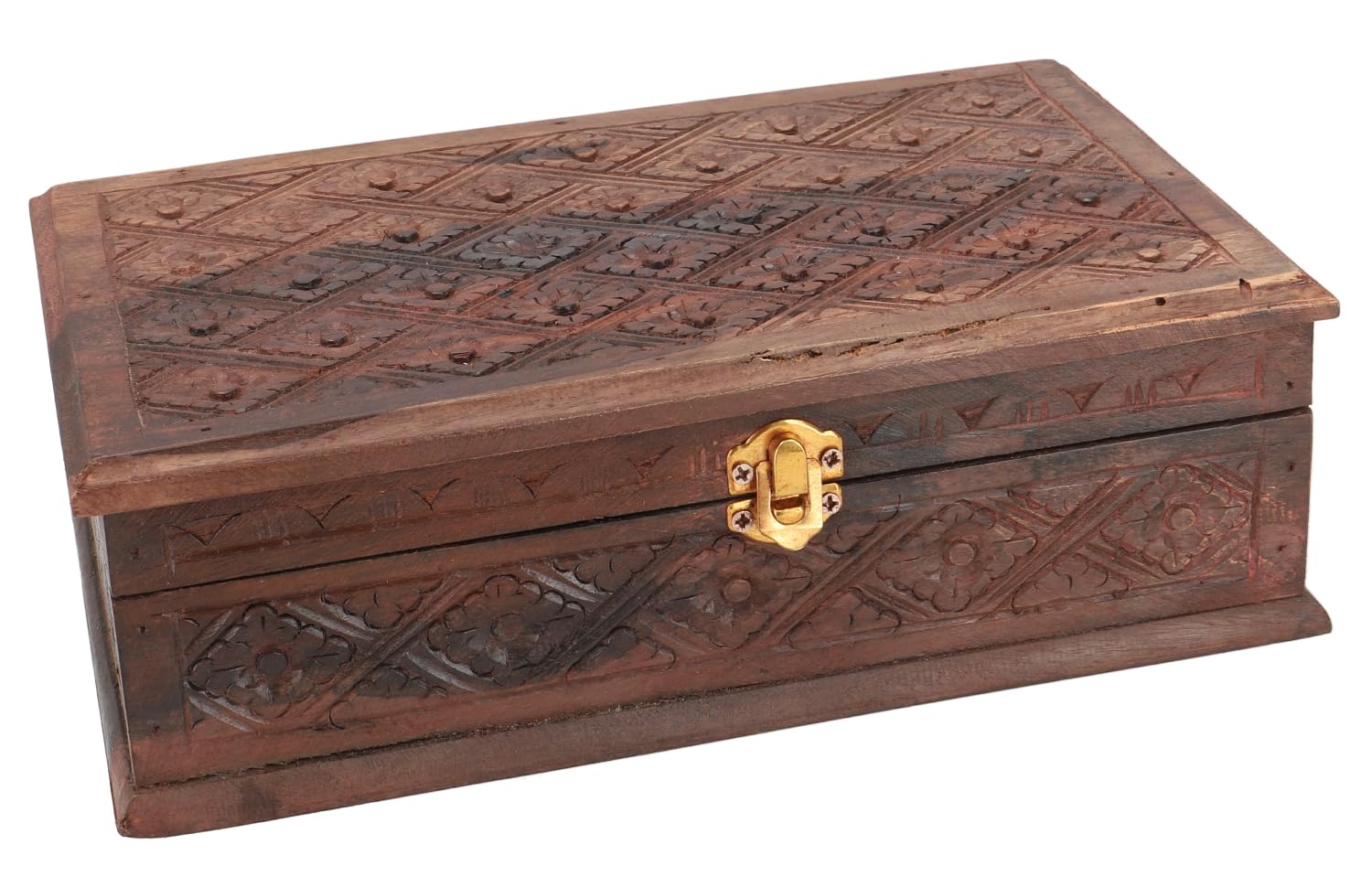 Abschließbare Schmuckschatulle, Holzschachtel für Schmuck, Dose, Modell 20 | Praktisches, unterteilt herausnehmbares Fach, geräumiges Hauptfach für Armreifen, elegantes Design, ideal zur Aufbewahrung.