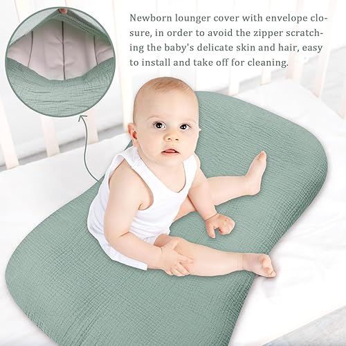 Miniatura 79 de Hooyax Baby Lounger Slipcover for Newborns, Removable Infant Floor Seat, Padded Lounger Cover with Animal Design