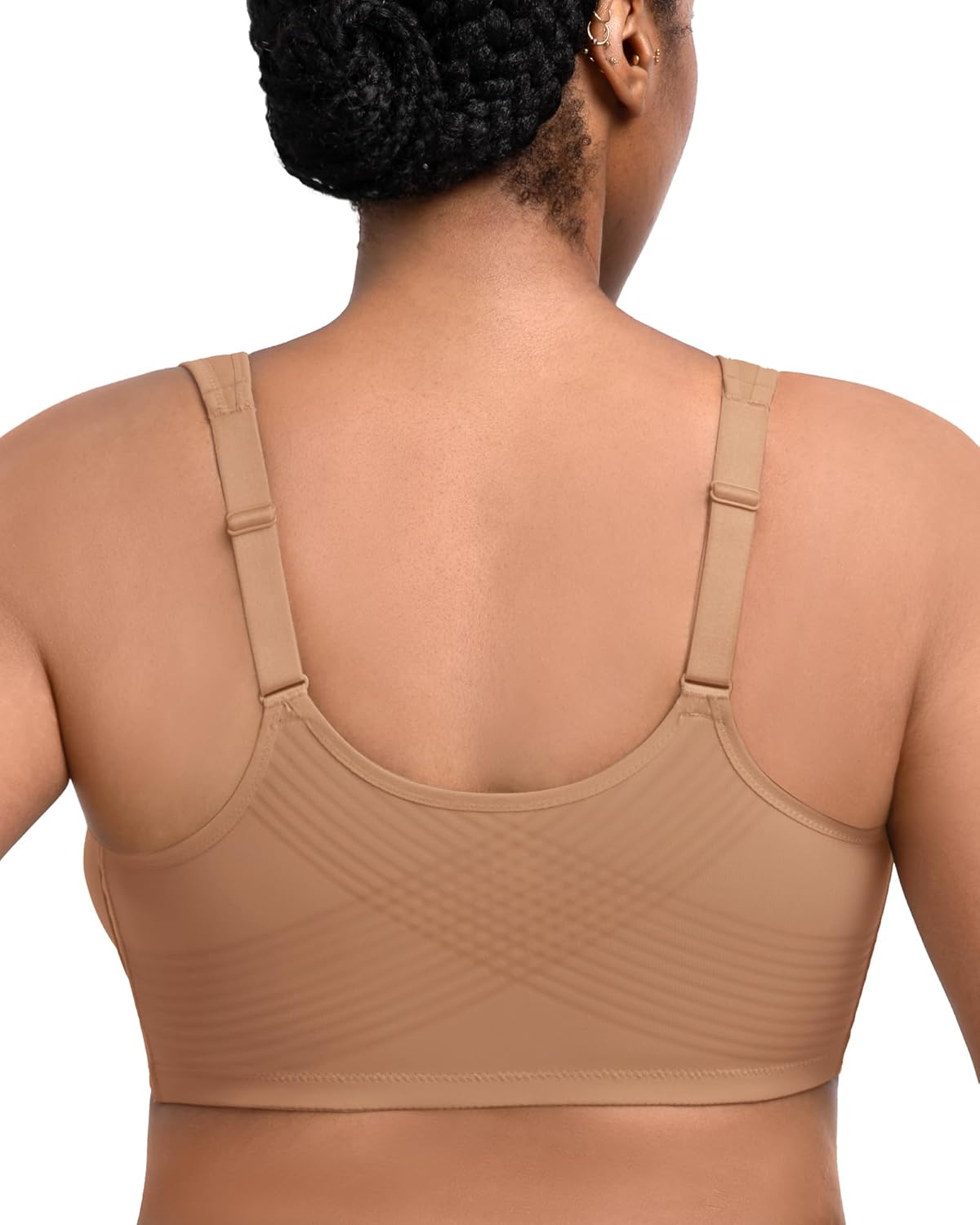 HSIA Posture Bras for Women - Front Closure Posture Corrector Bra Back Support Seamless Plus Size Tshirt Underwire Bra