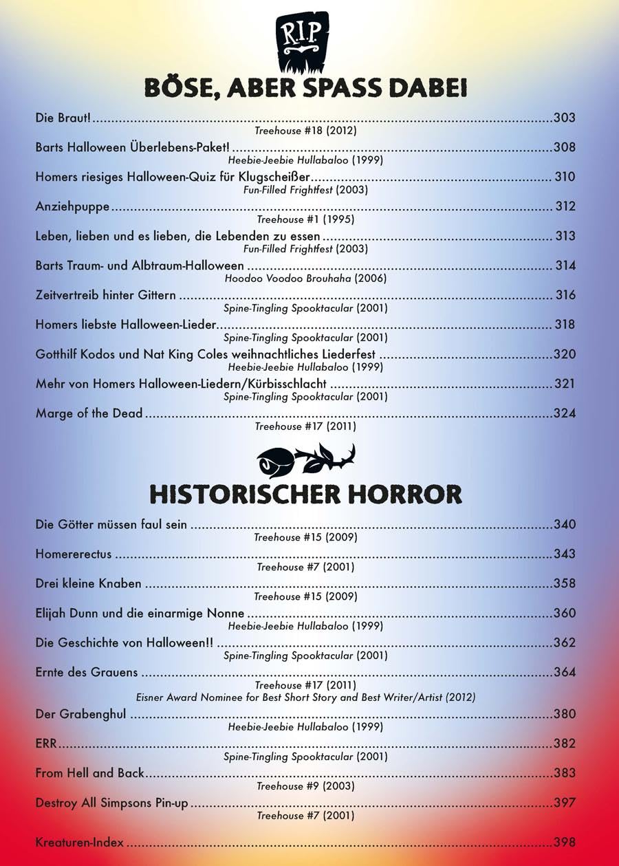 The Simpsons: Treehouse of Horror Necronomnibus. Band 2: Bösenachtgeschichten für Biester und Monster