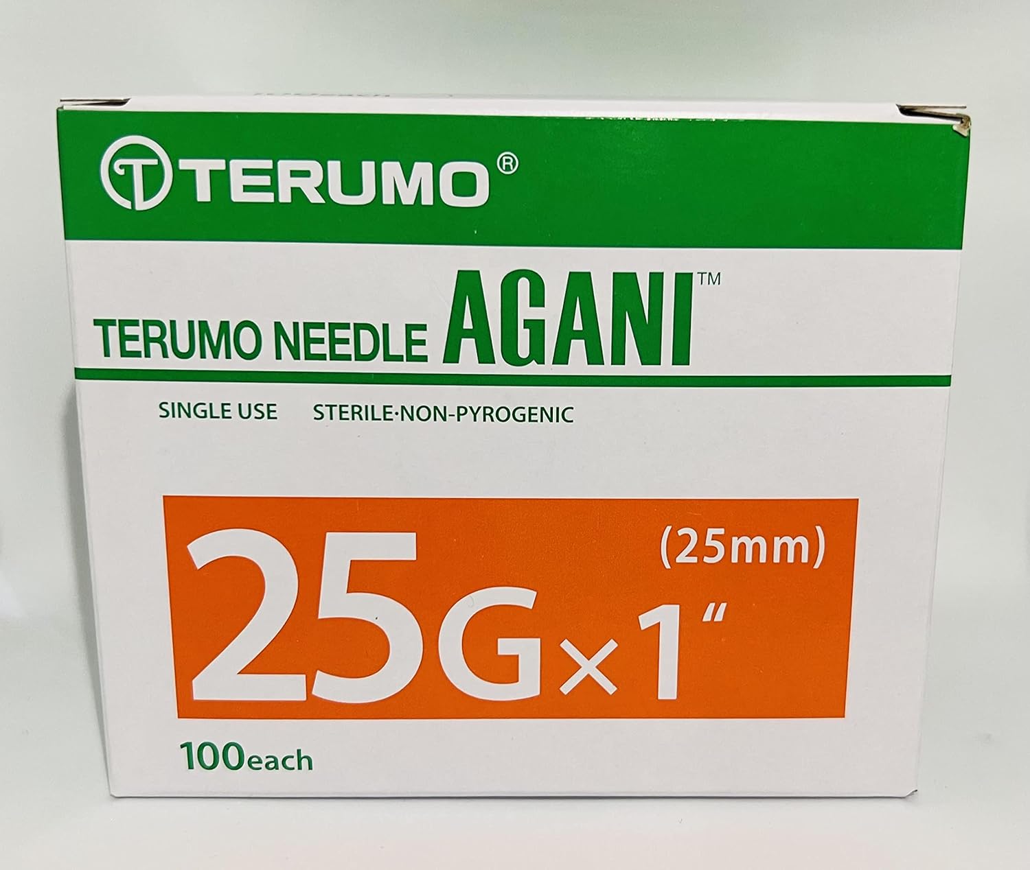 Terumo RS 25G x 1 inch (25 mm) 100 Each/Box Again Needles