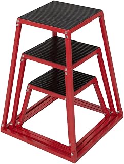 GarveeHome | Caja Pliométrica De Acero Para Entrenamiento De Fuerza | Plataforma De Salto Antideslizante 500 Libras | Fitness En Casa y Gimnasio Profesional | 12 18 24 30 Pulgadas