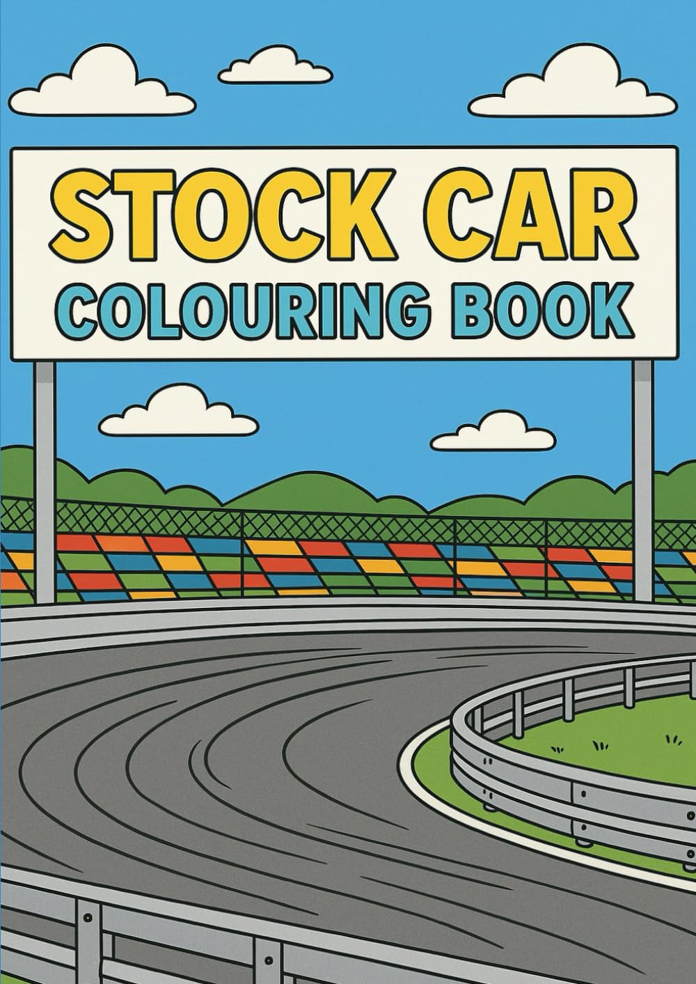 Stock car colouring book