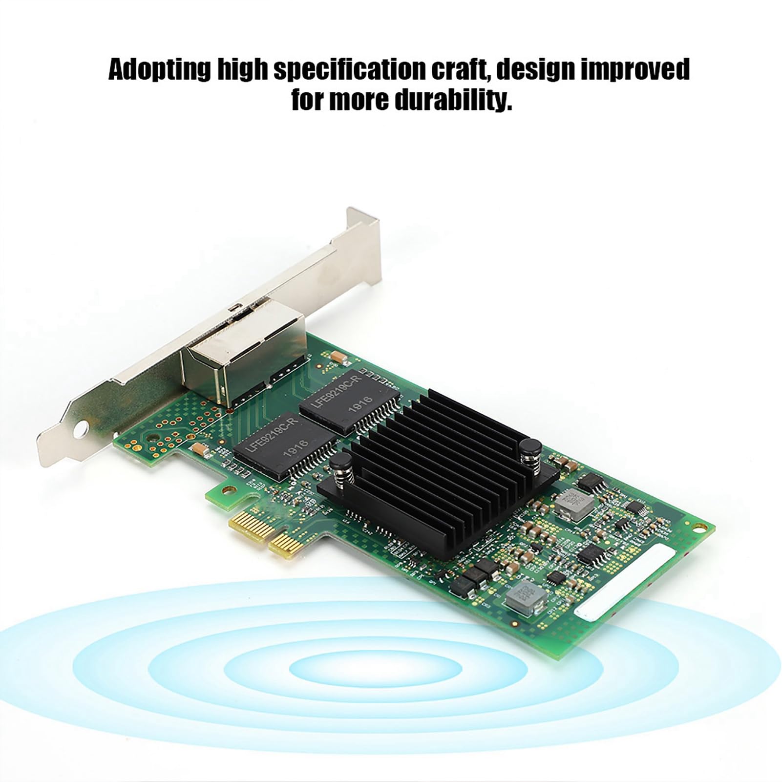SIXRUN Scheda di Rete Gigabit Ethernet I350-T2V2, Doppia Porta PCI-E X1, Ad Alta velocità per Uso Server e Data Center