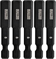 Vista 15 de Broca de Impacto Hexagonal de 7/32" - Brocas Hexagonales Railer de Llave Allen para Taladro. Brocas Hexagonales de Acero S2 de 2 pulgadas