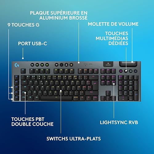 Logitech G G915 X LIGHTSPEED Clavier gaming sans fil ultra-plat - 6