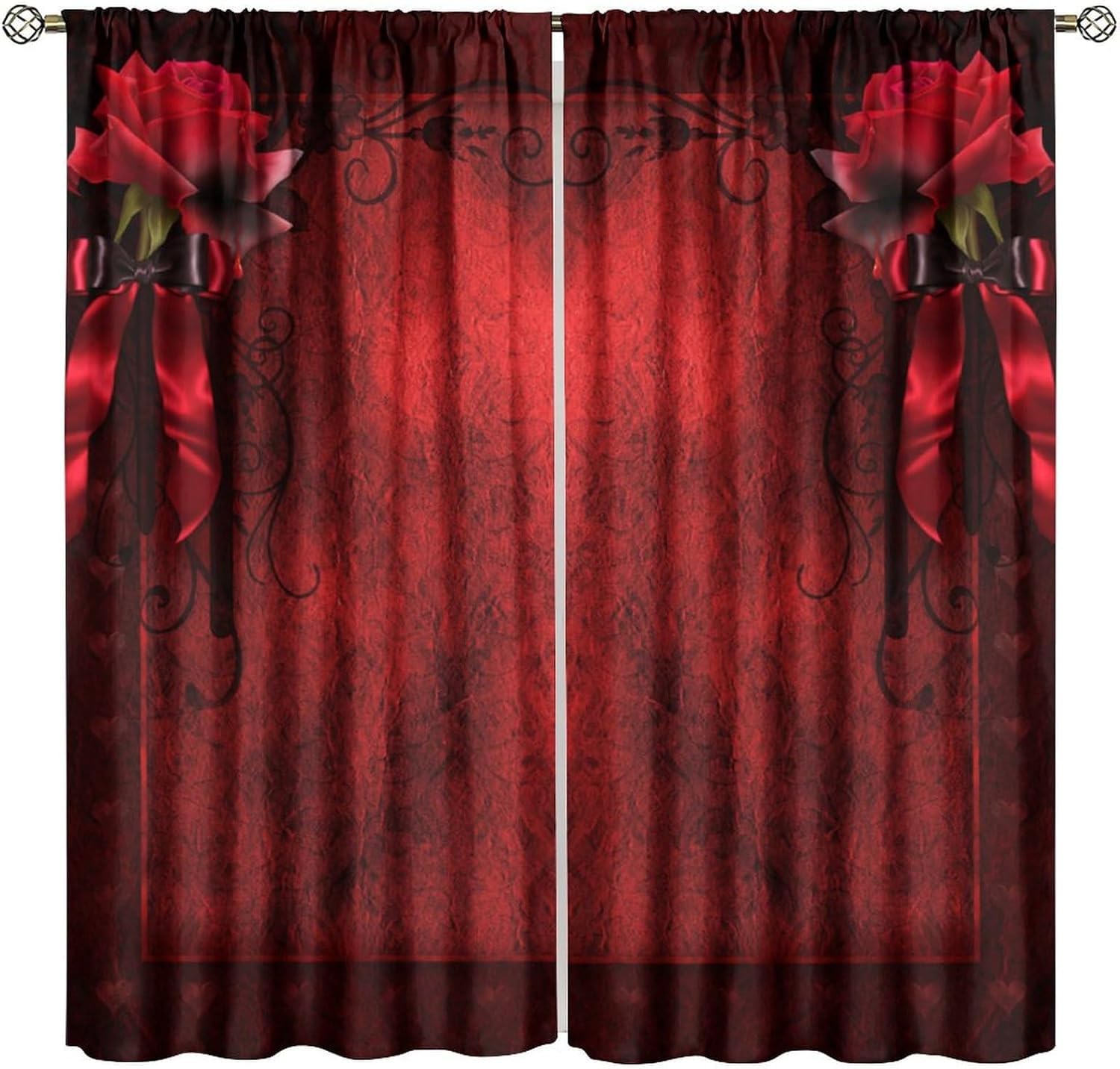 Rideaux occultants 3D fleur rose pour un cocon de douceur au calme