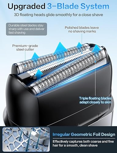 Miniatura 3 de Afeitadoras eléctricas de papel de aluminio para hombres, maquinilla de afeitar eléctrica, mini maquinilla de afeitar inalámbrica IPX7, afeitadora