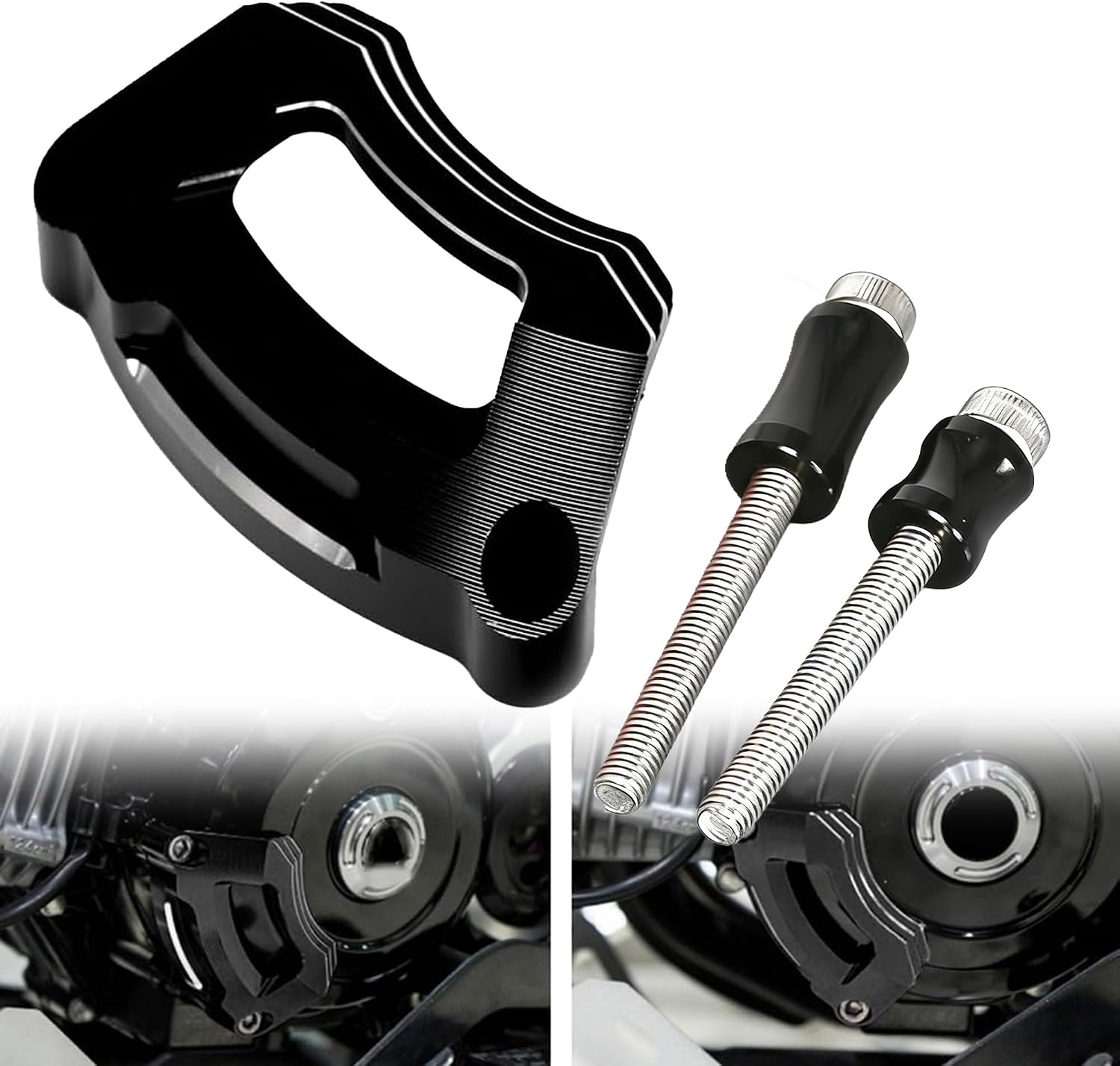 Monkey 125 Engine Stator Crash Guard Compatible with Monkey125 Dax125 Grom125,Cross Cub 110,Ducks125,CT125 Trail 125,Super Cub C125,Super Cab 110 2022-2024 CNC 3D Motorcycle Engine Protector (Black)