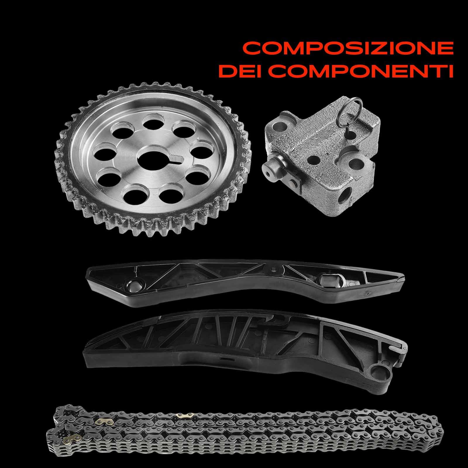Frankberg Catene di distribuzione Benzina Compatibile con i30 FD 1.4L iX20 JC 1.4L i30 Coupé 1.4L iX20 JC 1.6L Venga YN 1.6L Replace# 24431-2B000