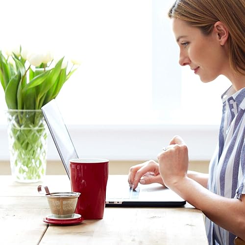 Miniatura 2 de Tea Forté KATI taza de cerámica con infusor de té y tapa. Infusor de té en hebras, diseño de flor de loto